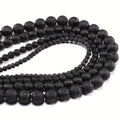 Natural 4mm 6mm 8mm 10mm 12mm 14mm 16mm Black Lava Volcanic Round Stone Loose Beads 4mm 6mm 8mm 10mm 12mm 14mm 16 Loose Beads