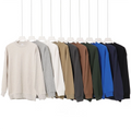 ESW-030 Heavy Cotton 370g French Terry Crewneck Blank Sweatshirts Custom Print Luxury Pullover Custom Sweatshirts