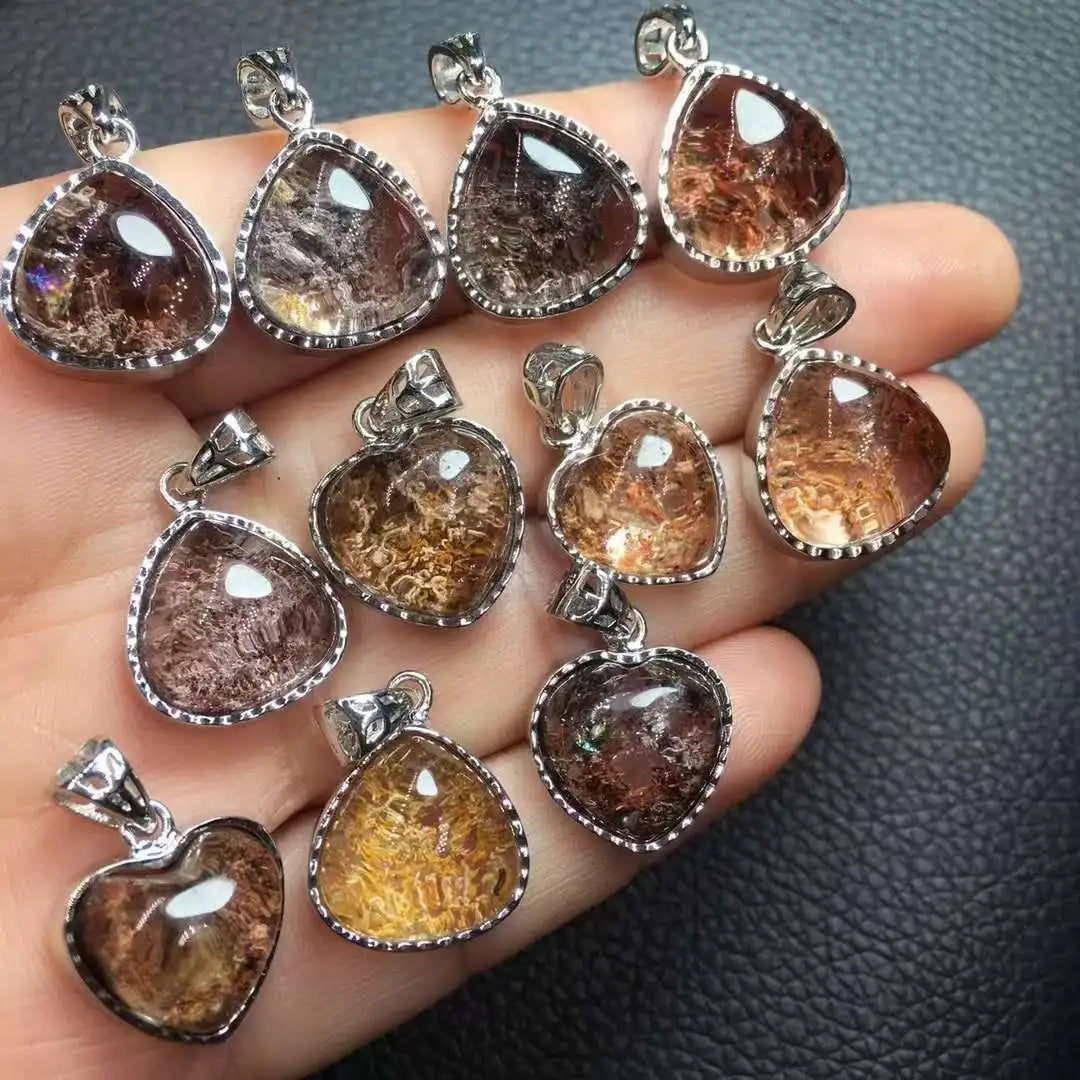 Garden Quartz Pendant Crystal Jewelry Lodolite Pendant Balance Career Shaman Stone Shaman Stone