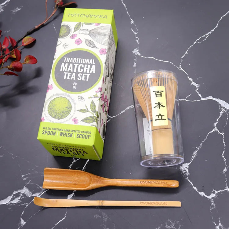 ESTICK Customize Color Gift Box Japanese Bamboo Matcha Green Tea Whisk Roasting Tea-Ware for Making Matcha