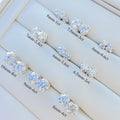 Luxury Cute Small Earrings Classic Design Four Claws Round VVS Moissanite Lab Diamond Sterling Silver 925 Stud Earrings