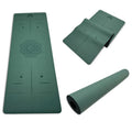 Grippy Non Slip Smart Turquoise Mustard Green Custom Logo Alignment Body Line Laser Coconut Fiber Frosted Matt PU Yoga Mat