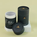 Custom Printing Biodegradable Plain Black Cardboard Coffee Loose Leaf Tea Paper Tube Essential Oil Tube Packaging