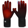 Winter Sports Electric Leather Cycling Gloves USB Heated One Button 3 Levels Touchscreen Compatible for Bicycle Riding