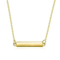 Custom Bulk Wholesale 925 Sterling Silver Jewelry Engravable Necklace Blank Bar Pendant Necklace Plain Silver Jewelry