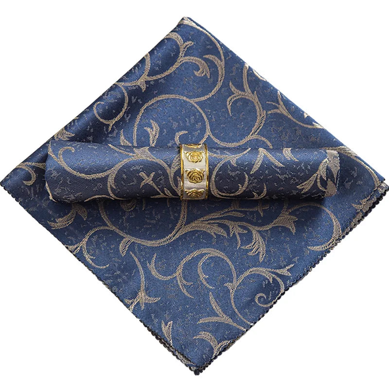 Jacquard Cheap Cloth Napkins 48 X 48 CM Soft Comfortable and Luxury Serviette for Family Dinners Weddings Parties and Banquets