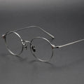 Vintage Style Titanium Metal Optical Glasses Frame Women's Oversized Eyeglasses Finished Myopia Eyewear Spectacle Solid Pattern