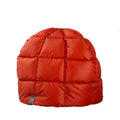 Nylon Fabric Goose Down Filled 7-Panel Striped Winter Beanie Cap Camping Waterproof Windproof Hood Puffy Down Hat