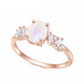 OL0918 Abiding Classic Fashion Design Custom Engraved 925 Sterling Silver Oval Moonstone Ring Designs for Girl