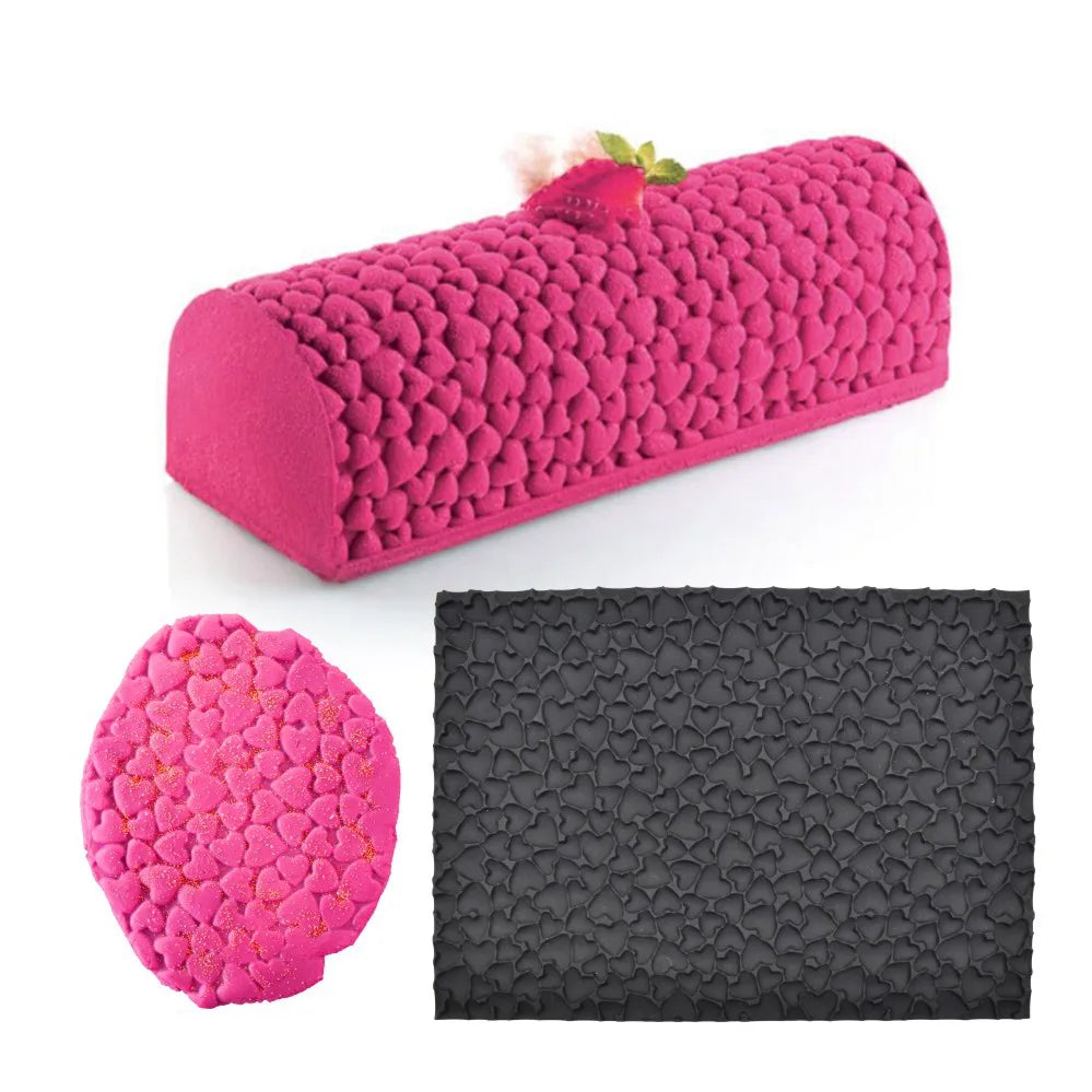 BPA Free Multi Pattern Designs Cake Texture Mat  Fondant Impression Mat Silicone Cake Lace Mold  French Mousse Mold Mat