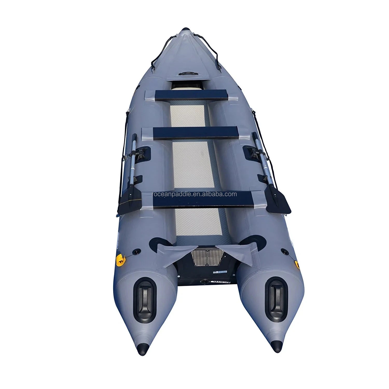 CE Cheap 4.2m Inflatable Drop Stitch PVC 4 Person Fishing Kayak Inflatable PVC Kaboat for Sale