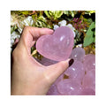 Kindfull Wholesale pink Crystal Healing Fengshui Rose Quartz Heart Palm for Sale