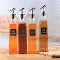 500ml Edible Soy Sauce Dispenser Vinegar Cruet Set Empty Cooking Olive Oil Bottle Glass Bottles for Oil