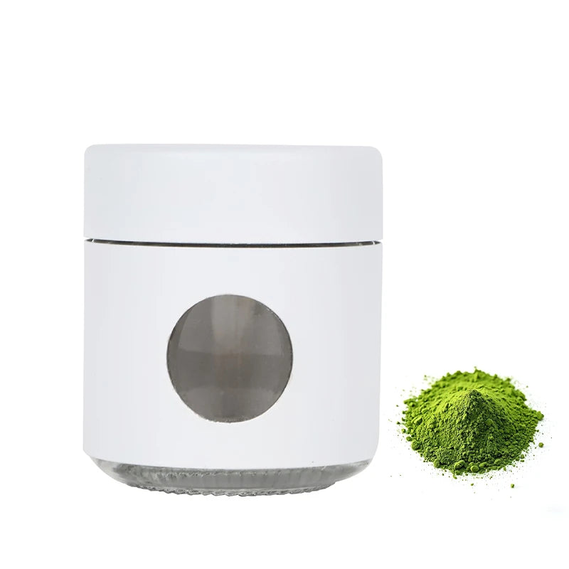 OEM Matcha Glass Tin Green Tea Powder Candy Canister Container Tin Can Matcha Box Metal