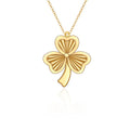 Fine Jewelry Necklaces Custom 14k Gold Plated S925 Sterling Silver Clover Necklace Women