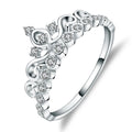 Abiding Ring Online Store White Cubic Zirconia Crown Engagement 925 Sterling Silver Rings for Women Wedding Jewellery