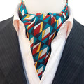 Men's Vintage Paisley Wedding Formal Cravat Ascot Neckwear for Men Polyester Print Neck Ties Mens