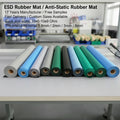 1.6mm 1.8mm 2mm 3mm 5mm Thickness Green Gray Blue Color 450 X 600 Antistatic  Anti-static Table Mat Roll ESD Table Rubber Mat