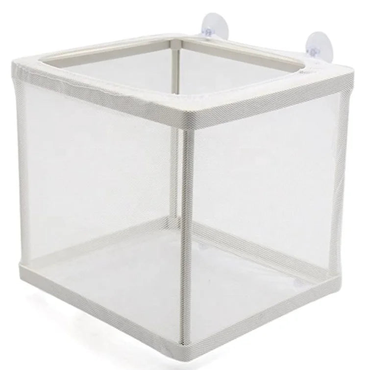White Nylon Mesh Fish Fry Hatchery Breeder Box Plastic Separation Net for Juvenile Fish Spawning Incubator Fish Isolation