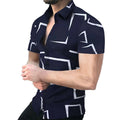 Factory Direct Sale Vintage Retro Breathable Anti-Wrinkle Short Sleeve Fancy Shirt for Men Summer Wedding Party