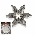 Biscuit Baking Mold 5pcs Snowflake Shape Gingerbread Christmas Stainless Steel Cookie Cutter Set