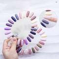 10Pcs Professional Double-Sided Heart Shape Polish Display Plastic Clear Nature False Nails Fan Style Practice Tips