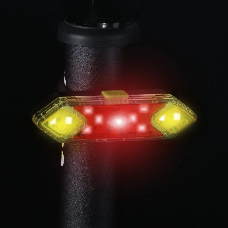 Cross Border Foreign Trade New Bicycle Tail Light ABS Material Charging Warning Light Mountain Bike Night Riding LED Light