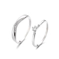 Fine Jewelry Wedding Ring for Couple Silver 925 Diamond Couple Rings for Men and Women Wedding Band Ring Engagement Jewelry