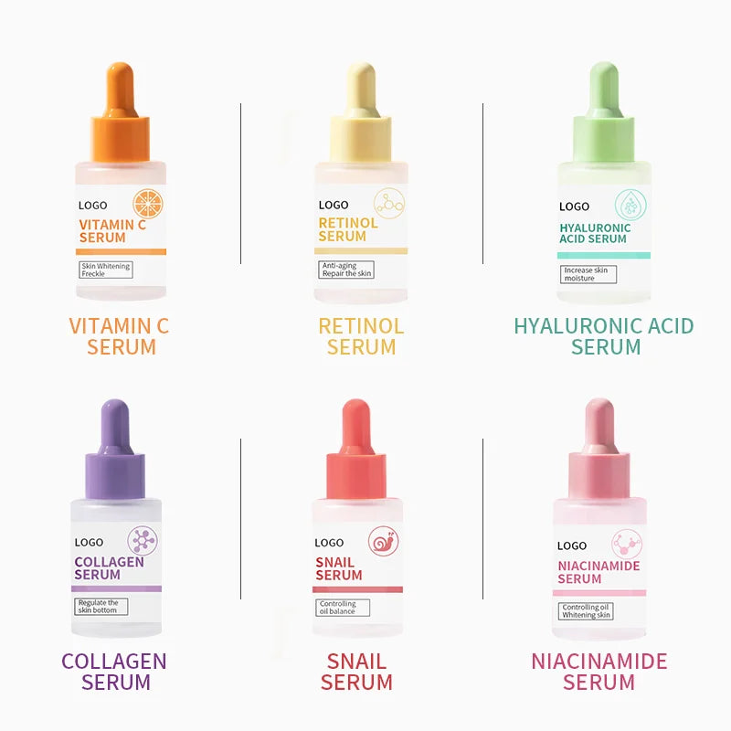 Private Label Wholesale Pure Skin Care Collagen Snail Hyaluronic Acid Vitamin C Niacinamide Retinol Facial Serum