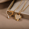 Cubic Zirconia Pendant Women Girls Heart Shape Birthstone Necklace Heart Necklaces CE Fashion Jewelry Gift