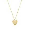 Shining Crystal Love Pendant with Trendy Stainless Steel Link Chain Necklace for Anniversaries and Valentine's Day Gifts