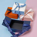 2024 New Arrival Gift Box Double Open Flip Valentine's Day Fancy Coated Paper Box with Ribbon