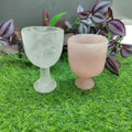 Wholesale Natural Crystals Stone Rose Quartz and Clear Quartz Goblet for Healing