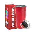 16OZ Double Wall Stainless Steel Mug Leakproof Hot Selling Tumbler Wide Mouth Cup