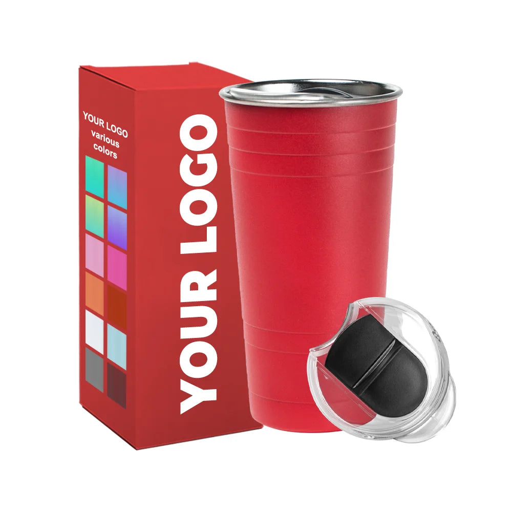 16OZ Double Wall Stainless Steel Mug Leakproof Hot Selling Tumbler Wide Mouth Cup