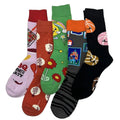 Wholesale Men Socks 100 Cotton Fashionable Custom Colored BBQ Lantern Rainbow Flower Basketball Cute Crew Socks for Unisex