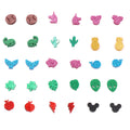 ERS324ST04(1pair) 12/14mm Glitter Acrylic Stud Earrings Dinosaur Mouse Football Cactus Stud Earrings Allergy Free Earrings -ST-3