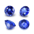 5.0-9.0mm Synthetic Gemstones Round Cut Royal Sapphire Lab Created Loose Gemstones Lab Grown Sapphire