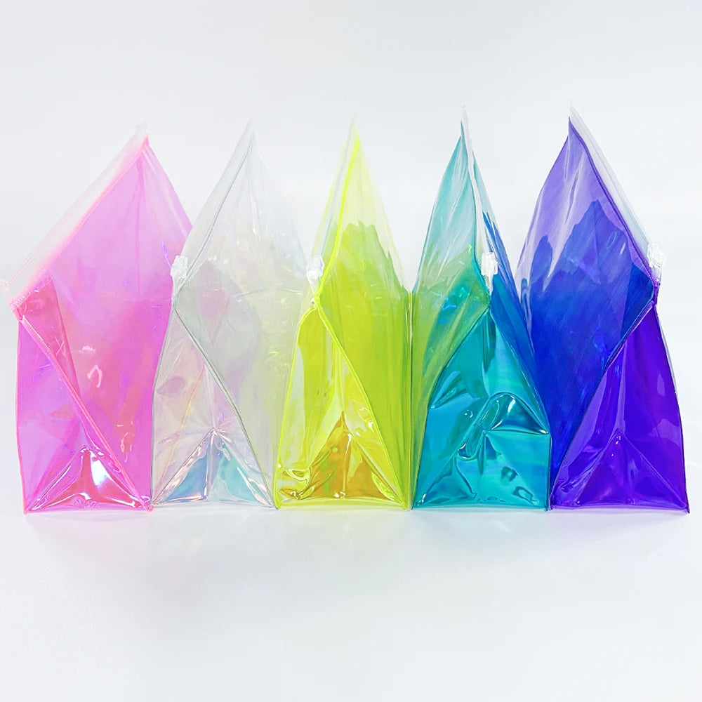 Large Stock Qty Mix Colors Makeup Bag Accept Custom Logo Clear Transparent Pvc Cosmetic Pouches for Travel Toiletry With Zipper