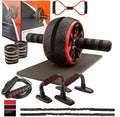 11-in-1 Abdominal Exercise Muscle Training Abs Ab Wheel Roller Set EVA Iron Steel-for Home Yoga Use