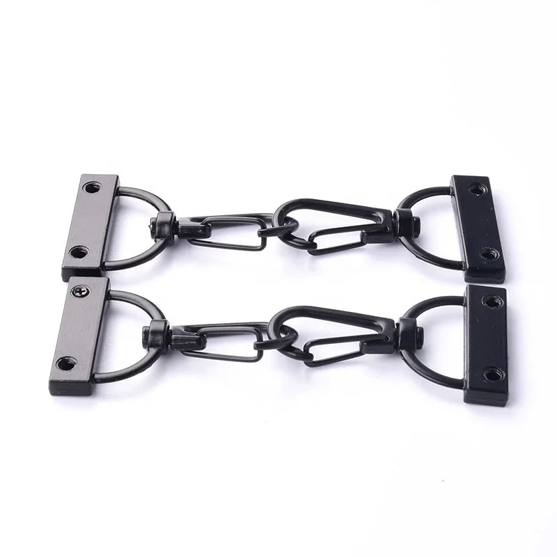 Wholesale 25mm Metal Black Snap Hook Webbing End Clip Bag Strap Leather End
