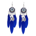 Vintage Ethnic Feather Tassel Earrings for Women Long Fringe Chain Drop Dangling Earrings Female Girls Jewelry Accessories