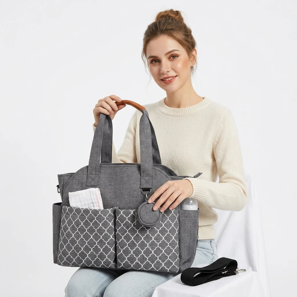 Advanced Technology Travel Nappy Storage Bag Modern Style Logo Print Water-Resistant Material Good Price Fashion Bag