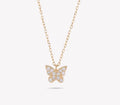Custom Handmade 18K Gold Plated Small Butterfly Pendants Fine Jewelry for Girls in 925 Sterling Silver Necklaces