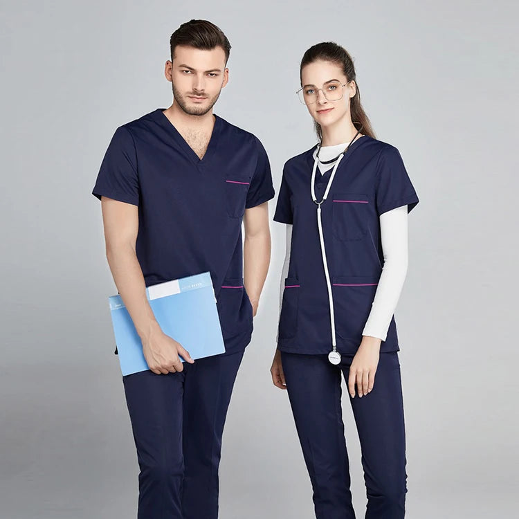 100%Cotton Doctor Nurse Suit Sets Medical Hospital Uniform  Scrub