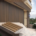 Wholesale Wood Plastic Composite (WPC) Wall Panels Indoor/Outdoor Use Fluted Background Walls Cladding