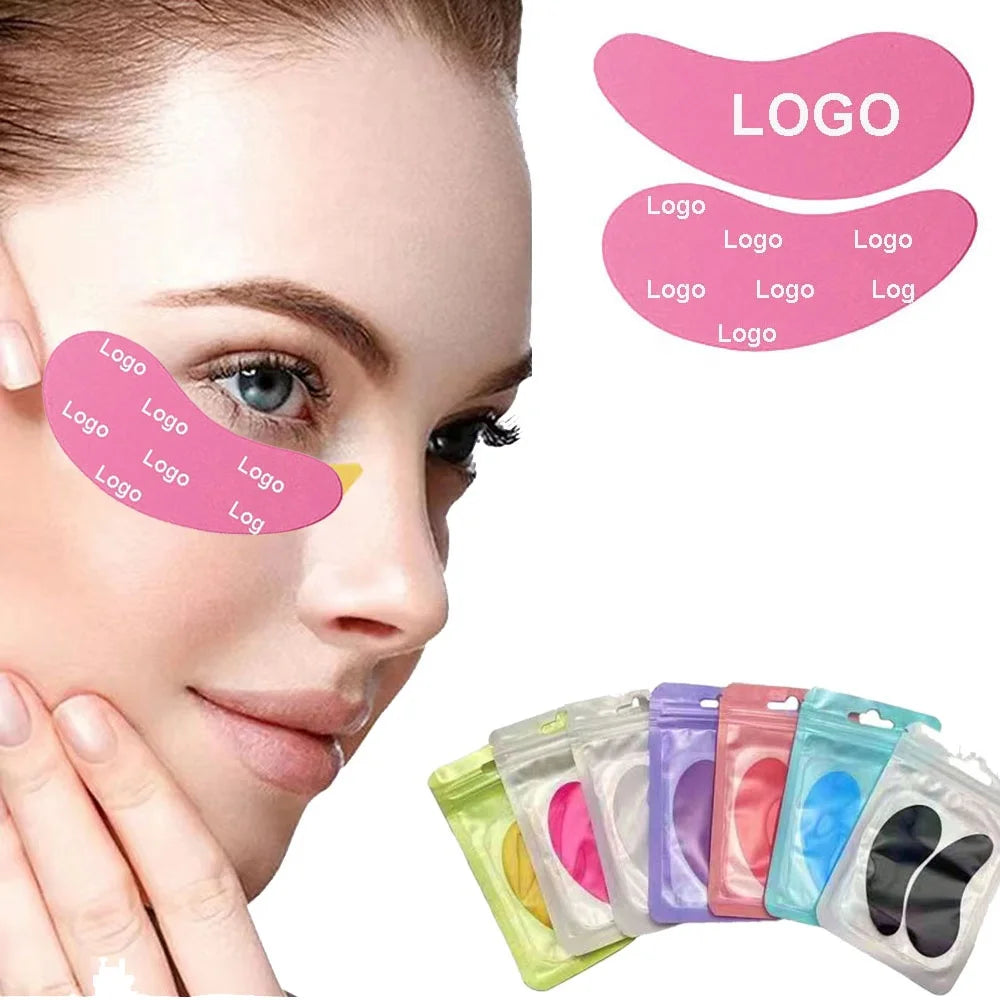 Wholesale Custom Logo Washable Skin Care Reusable Eye Pads With Tin Can Silicone Eye Patch Anti Wrinkle Mask Under Eye Patches