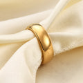 X149 Wholesale Gold Plated Tungsten Steel 6mm Classic Minimalist Glossy Ring Non Tarnish Chunky Ring Jewelry for Men Women