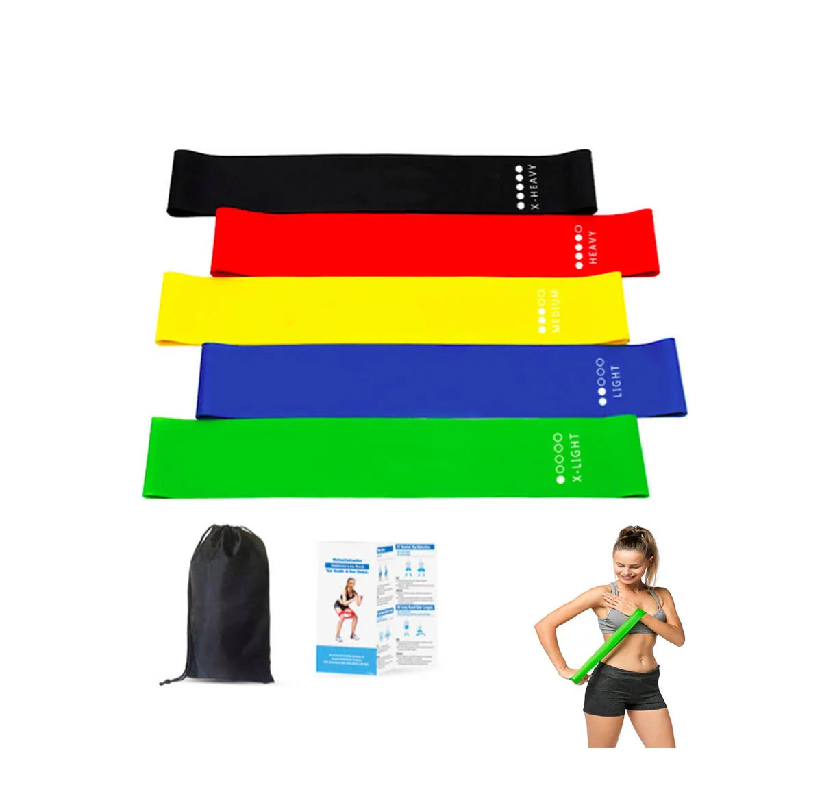 Haiyang Libenli Cheap Supply at Home Workout Set  Natural Rubber Mini Loop Resistance Band Arm  Leg Stretch Medium  Stretching