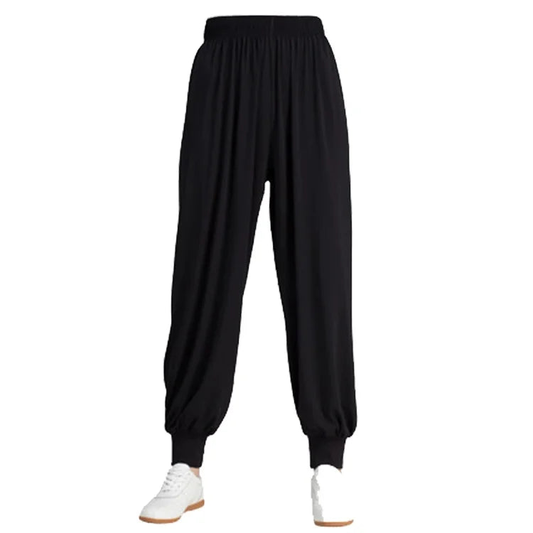 Unisex Traditional Chinese Linen Kung Fu Pants Sportswear Training Martial Arts Wear Heat-Transfer Printed 160g Fabric Custom